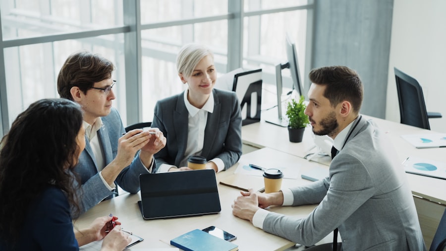Business team collaborating